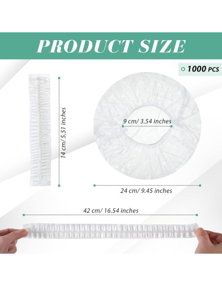 Gorras de Ducha Desechables Leyndo 1000 Pcs Impermeables