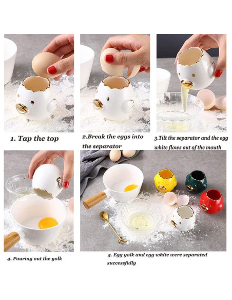 Separador de Yemas de Huevo ZOSTLAND Cerámica Azul 5cm