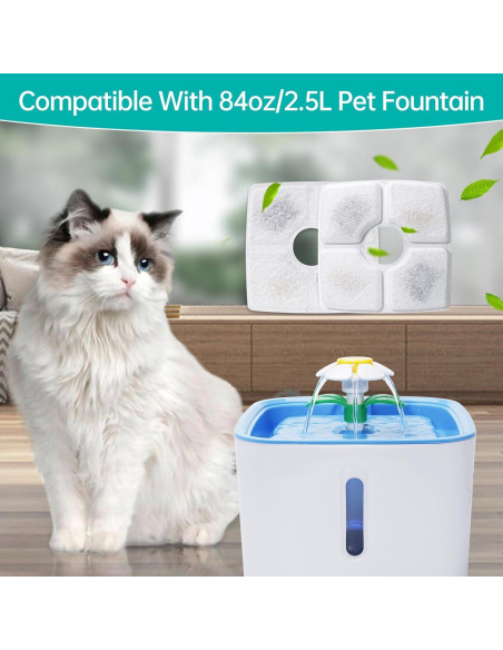 Reemplazo Filtro de Agua para Gatos SgurFin 4 Paquetes 2.5L