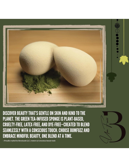 Esponja de Maquillaje Ecológica Bumfuzz - Té Verde 1 Cuenta