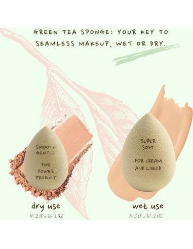 Esponja de Maquillaje Ecológica Bumfuzz - Té Verde 1 Cuenta