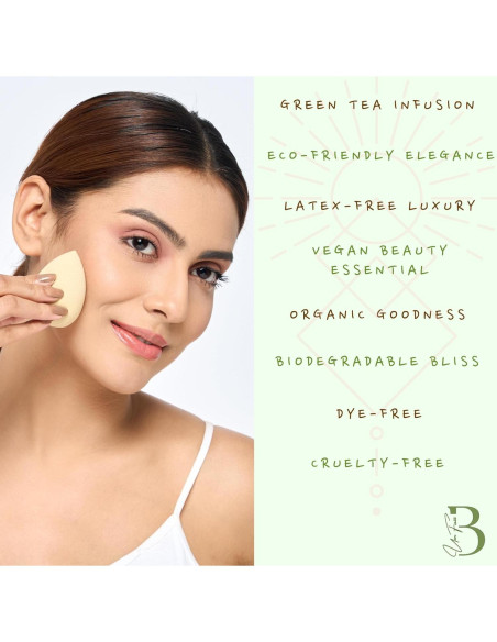 Esponja de Maquillaje Ecológica Bumfuzz - Té Verde 1 Cuenta