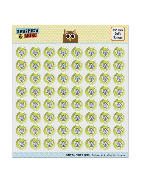 Stickers Puffy Pinky y El Cerebro - 64 Stickers 1.27 cm Stickers Puffy Pinky y El Cerebro - 64 Stickers 1.27 cm