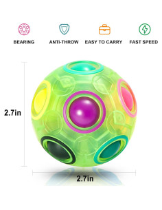 Bola de Rompecabezas Arcoíris Vdealen 7 cm - Juguete Fidget 2