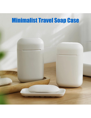 Estuche de Jabón AIMAIAIMAI Gris a Prueba de Fugas 12x7.4cm