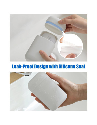 Estuche de Jabón AIMAIAIMAI Gris a Prueba de Fugas 12x7.4cm