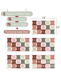 Etiquetas de Biblia Mr. Pen 75 Piezas Tierra Otoñal Laminadas 2