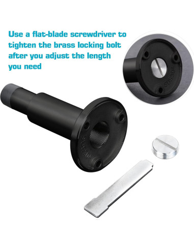 Tope de puerta ajustable Hommyzone acero inoxidable 304 negro