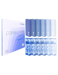 Cinta Correctora Unjoo Azul Gradiente 12 Piezas 5M x 0.5cm