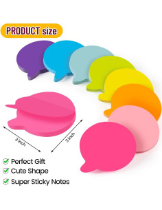 Notas Adhesivas Bubble TKTB 7.6x7.6 cm, 8 Bloc, Color Brillante 2