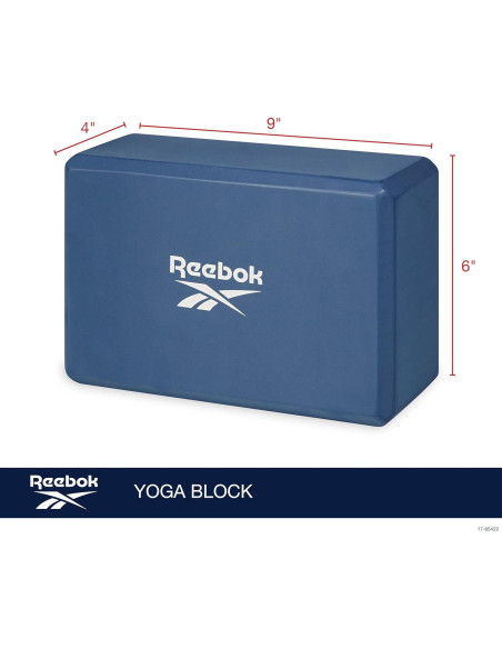 Bloque de Yoga Reebok Negro 10.16x15.24x22.86 cm Antideslizante
