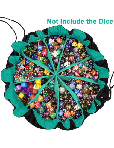 Bolsa Grande para Dados SIQUK 300 Dados Negro y Cian