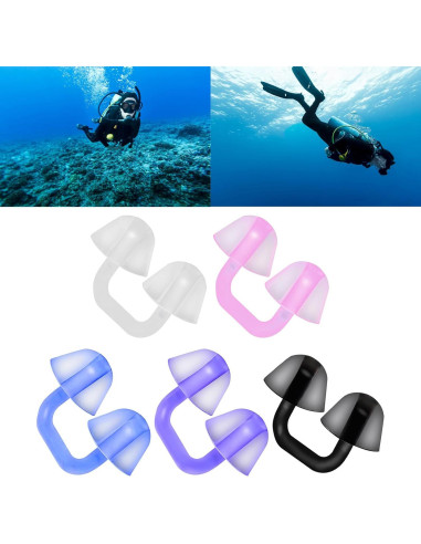 Clip de Nariz Reutilizable PTILSERY para Nadar y Bucear