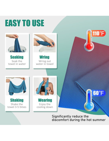 Toallas Refrigerantes Haoteey 30 Piezas 101.6x30.5cm