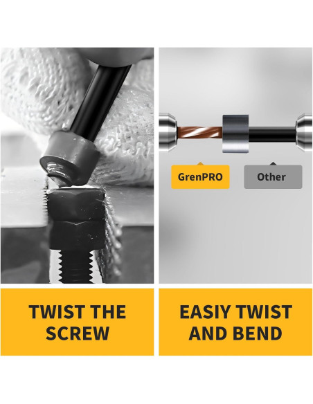 Juego de Llaves Torx 9 Piezas GRENPRO T10-T50 Acero CR-V