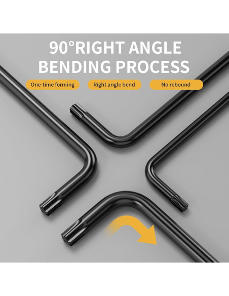 Juego de Llaves Torx 9 Piezas GRENPRO T10-T50 Acero CR-V