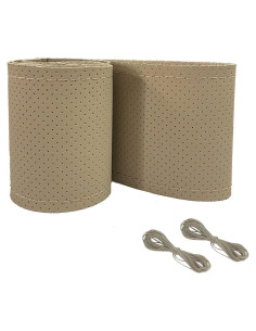 Cubierta de Volante de Coche Onerbuy Beige 38cm DIY Cuero