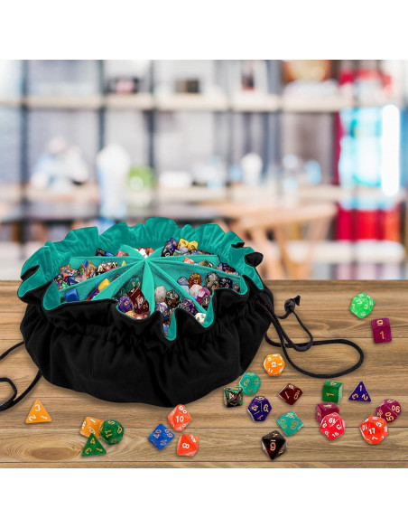 Bolsa Grande para Dados SIQUK 300 Dados Negro y Cian