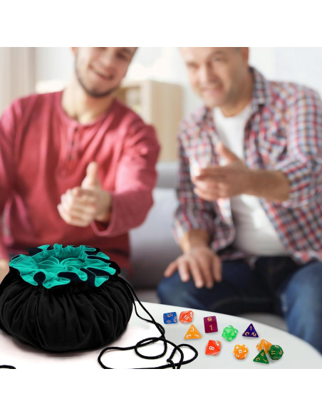Bolsa Grande para Dados SIQUK 300 Dados Negro y Cian