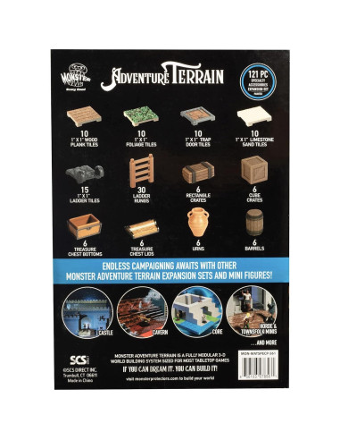 Conjunto de expansión Monster Adventure Terrain 121 piezas