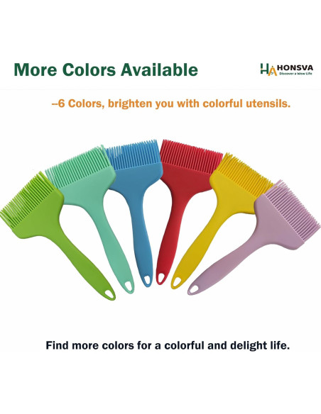 Brocha de Silicona Honsva 21.6 cm Resistente al Calor Verde Menta