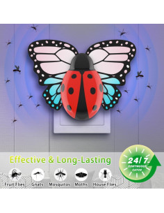 Trampa para Moscas Interior Neyiok MWS-069 con Luz UV y Pegatinas 2