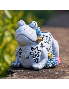 Estatua Solar de Rana SATHGA 2.54cm Resina Impermeable 2