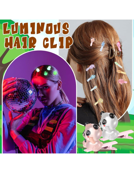 30 Clips de Pelo Mini Animales Brillantes Luinabio