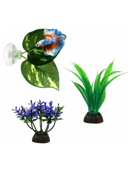 Hamaca para Peces Betta Moonorange - 3 Almohadillas de Hoja