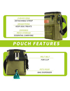 Bolsa de Entrenamiento para Perros KHPR Verde Militar 2