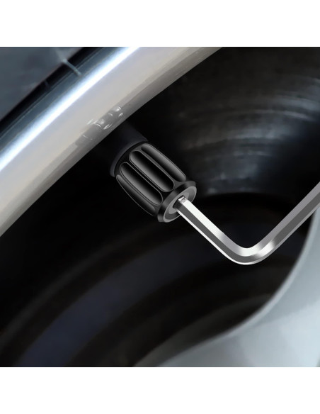 4 Tapones de Válvula de Neumático AVERZELLA Hexagonales Negros