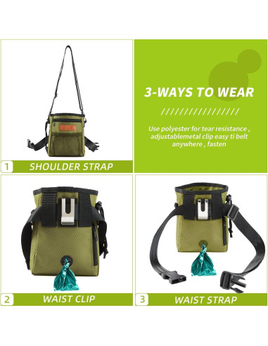 Bolsa de Entrenamiento para Perros KHPR Verde Militar