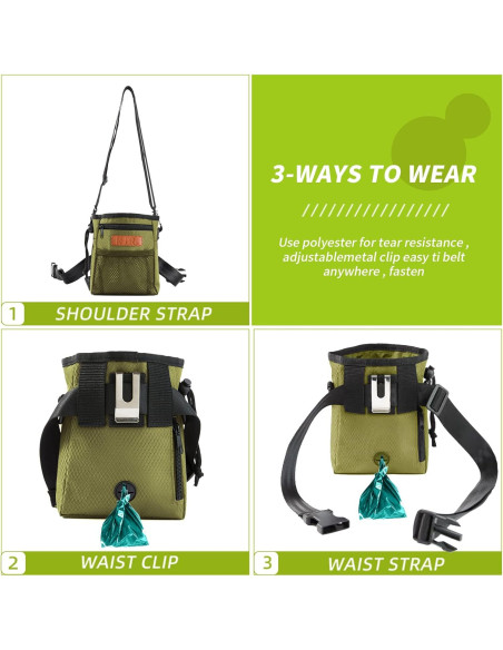 Bolsa de Entrenamiento para Perros KHPR Verde Militar