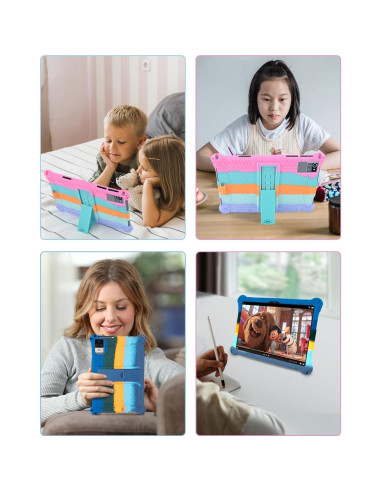 Funda de Silicona DETUOSI para Tableta 10.1" con Correa y Lápiz