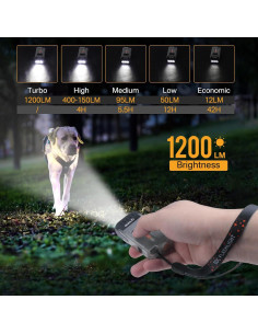 Linterna EDC BORUIT V15 1200 Lúmenes Recargable USB IP67 2