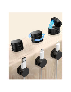 Organizador de Cables Magnético UJT 6 Paquetes Negro 360