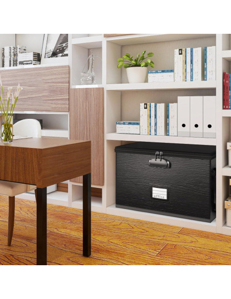 Caja de Archivos a Prueba de Fuego ROSONG 10L Negra