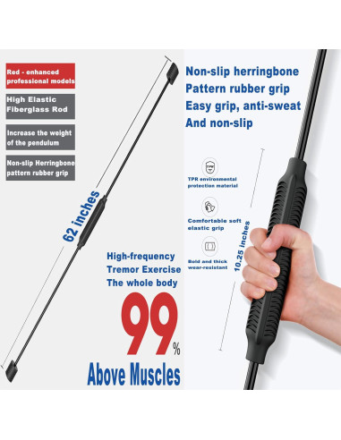 Juego de Yoga WinnerAide - Flexi Bar y Banda de Resistencia