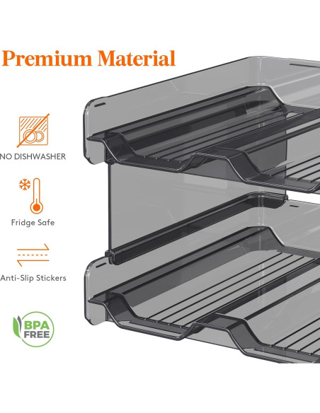 Soporte Apilable para 8 Botellas de Vino Lifewit Negro