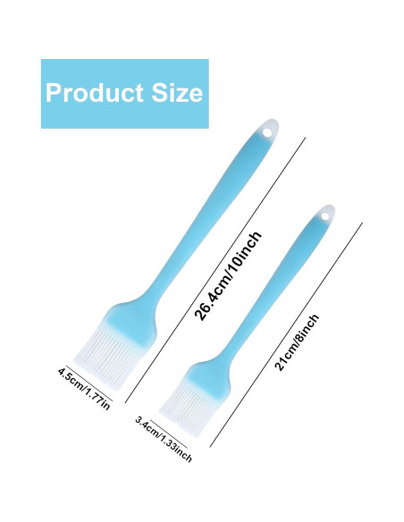 Set de Brochas de Silicona Konilaomu 25.4 y 20.3 cm Azul