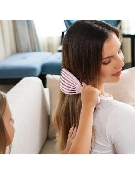 Cepillo Desenredante SHINLEA para Cabello Rizado - Rosa