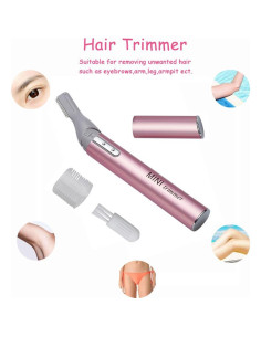 Mini Afeitadora Rotativa Eléctrica Tongtletech Rosa 2