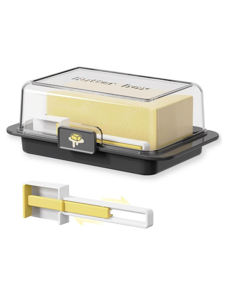 Plato para Mantequilla con Cuchara Arswin - Grande Negro