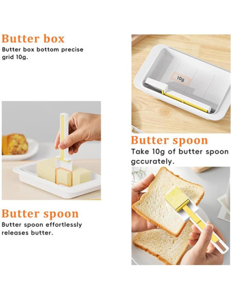 Plato para Mantequilla con Cuchara Arswin - Grande Negro