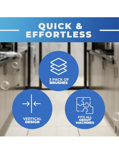 Cepillos de Repuesto Grout Groovy - Paquete de 3 para Limpieza