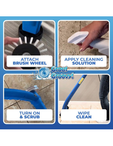 Cepillos de Repuesto Grout Groovy - Paquete de 3 para Limpieza