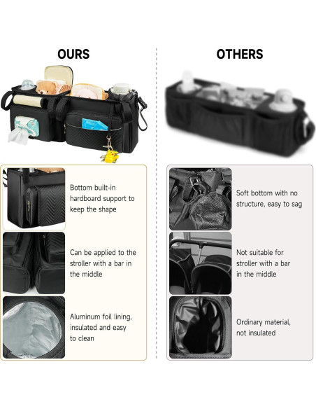 Caddy Organizador para Cochecito Doble Bob Duallie y Baby Jogger