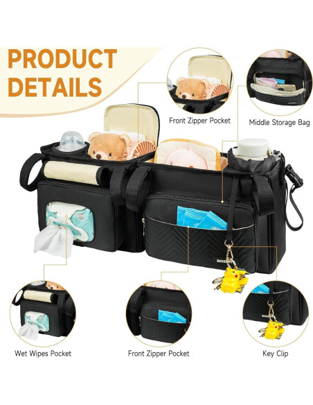 Caddy Organizador para Cochecito Doble Bob Duallie y Baby Jogger