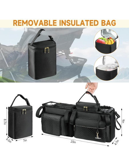 Caddy Organizador para Cochecito Doble Bob Duallie y Baby Jogger