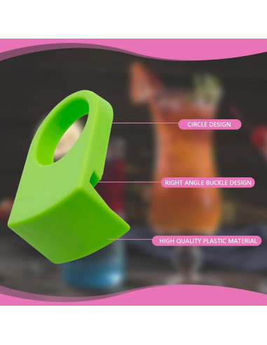 14 Sujetadores de Clip para Copas de Vino Koceci Coloridos